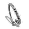 Twist Ball Kada – 925 Silver Adjustable Bracelet for Men & Women, 27g