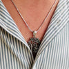 Radha Krishna Jhula Pendant – 925 Sterling Silver, Oxidized, 25×40 mm | Rudra Craft